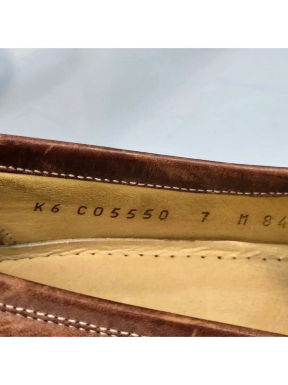 Cole Haan NikeAir Slip On Loafers Sz 7 Brown Leather Classic Preppy Italy